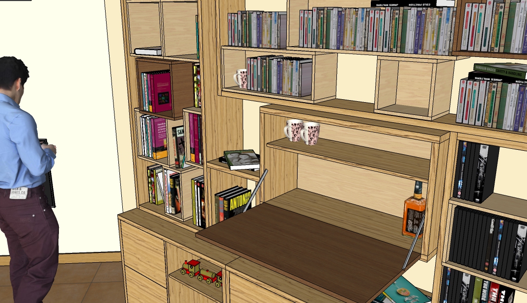 bibliothèque sur-mesure_vue 3D