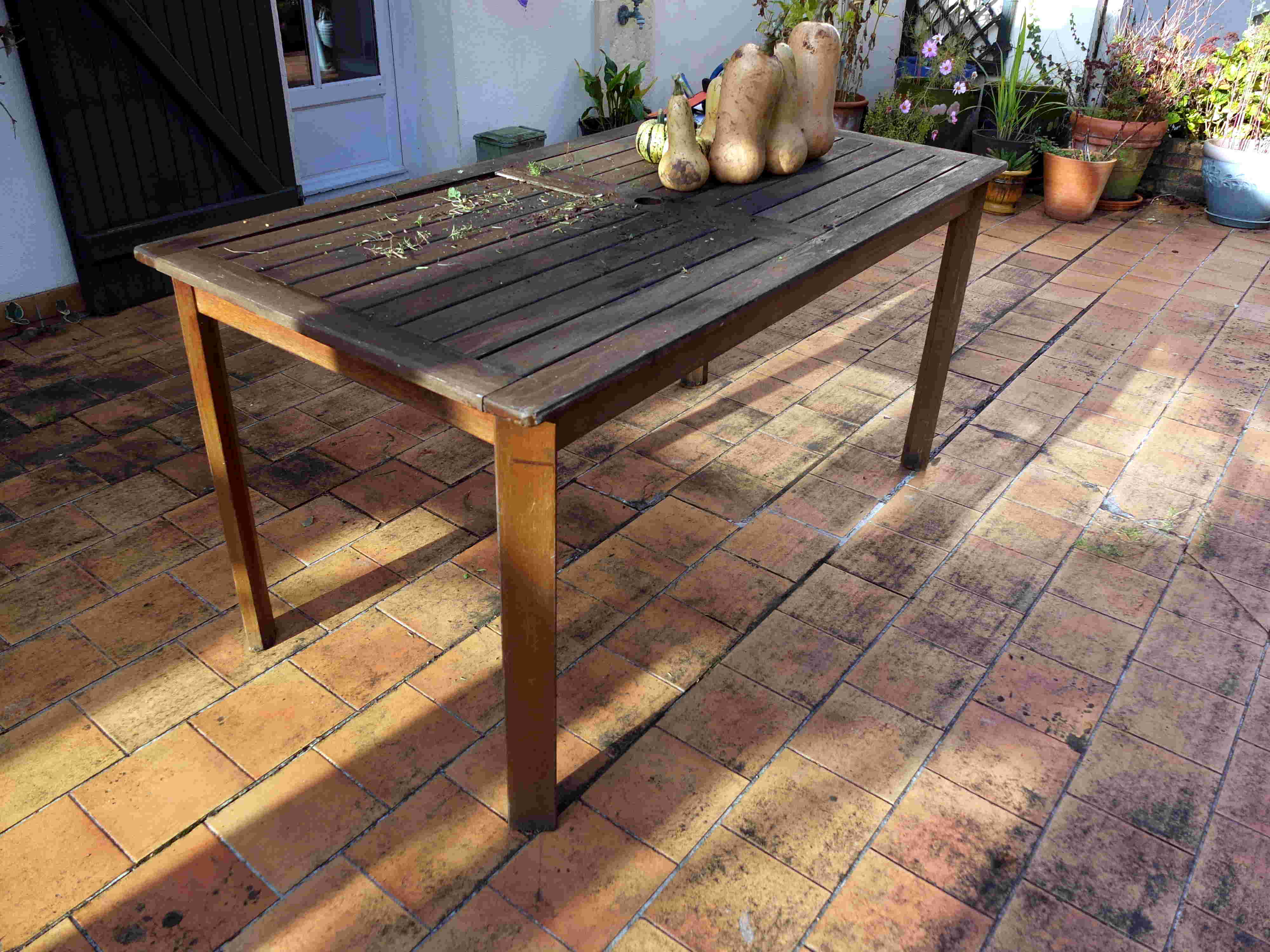 Ancienne table recyclée