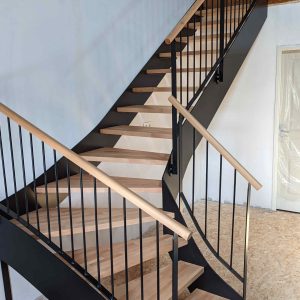 Escalier bois et métal