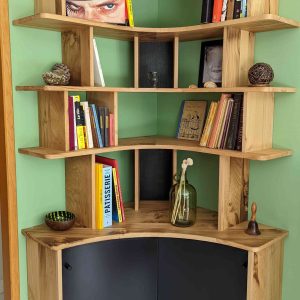 bibliothèque bois et métal