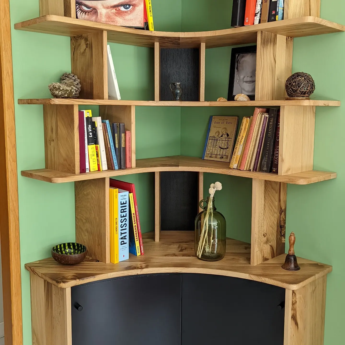 bibliothèque bois et métal