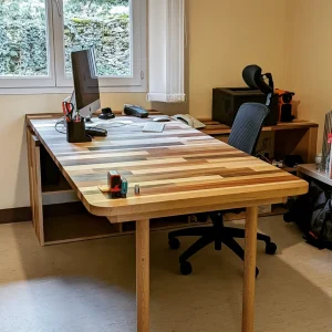 bureau en bois recyclé
