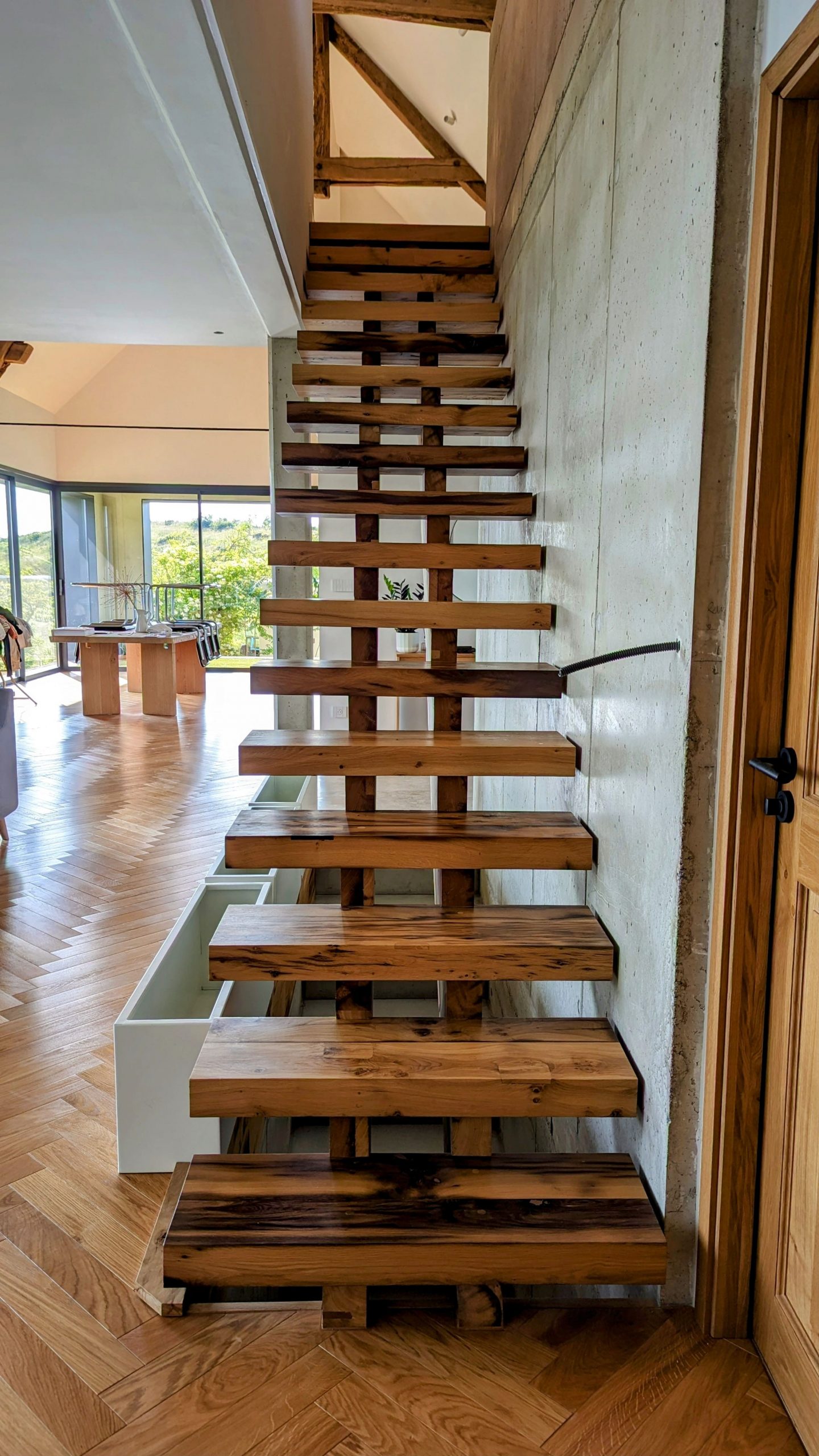 Escalier double limons